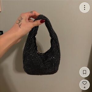 Small black beaded bag